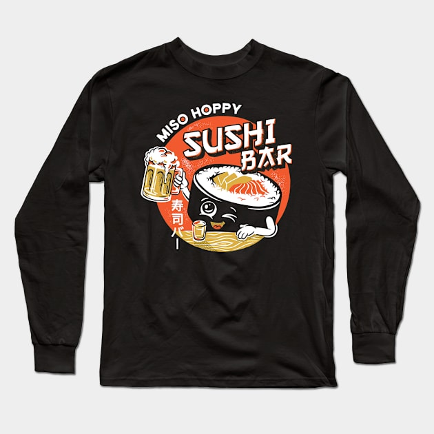 Sushi Bar - black tee Long Sleeve T-Shirt by CPdesign